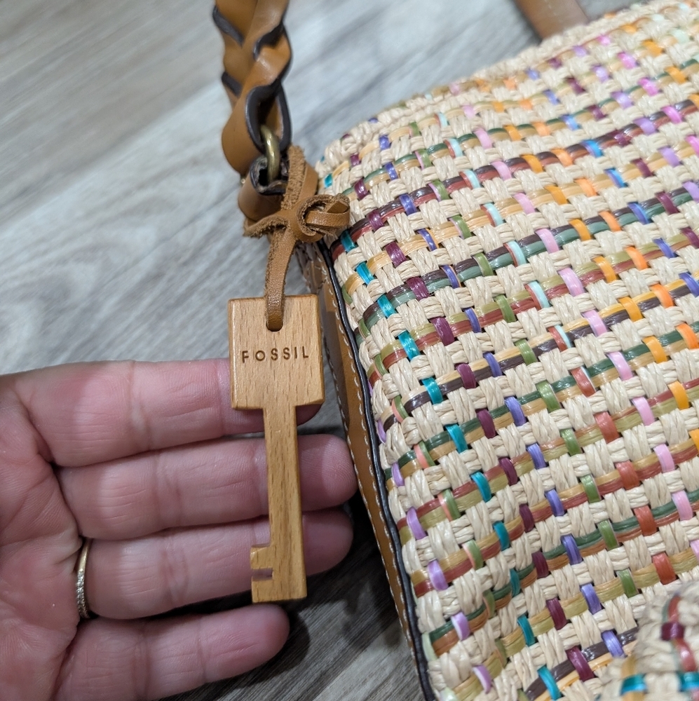 Fossil Multi-Color Classic Weave Shoulder Bag, St… - image 8